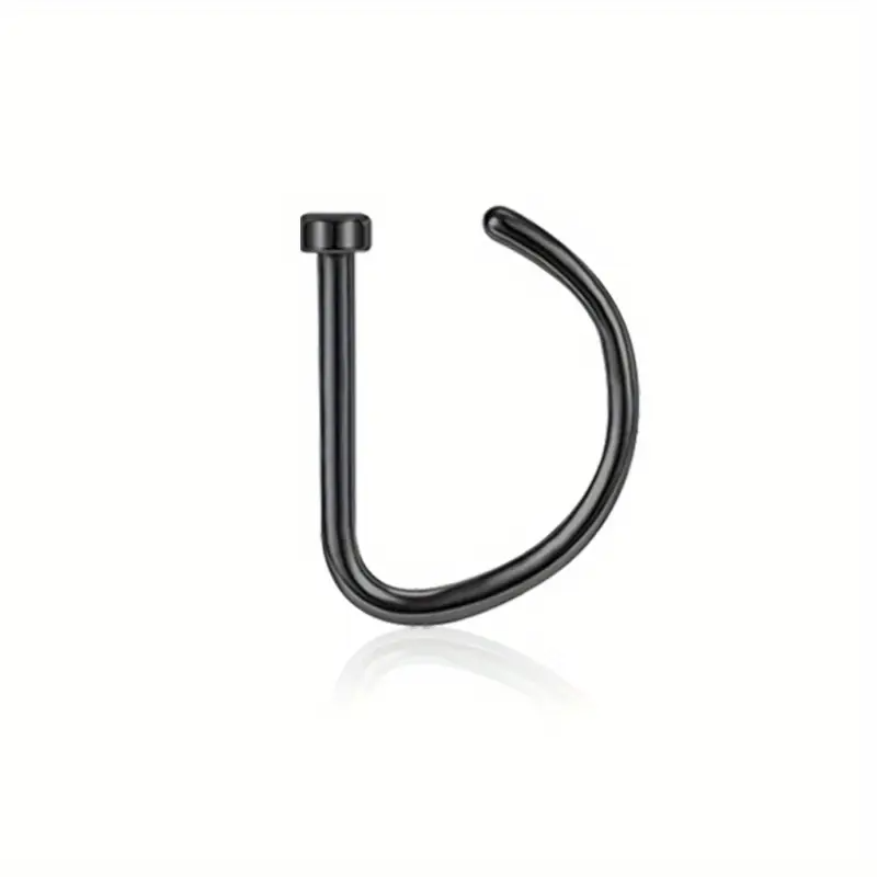 Punk-Stil D-Form Nasenclip Fake-Piercing Nasenring Damen Nasenclip Körperschmuck