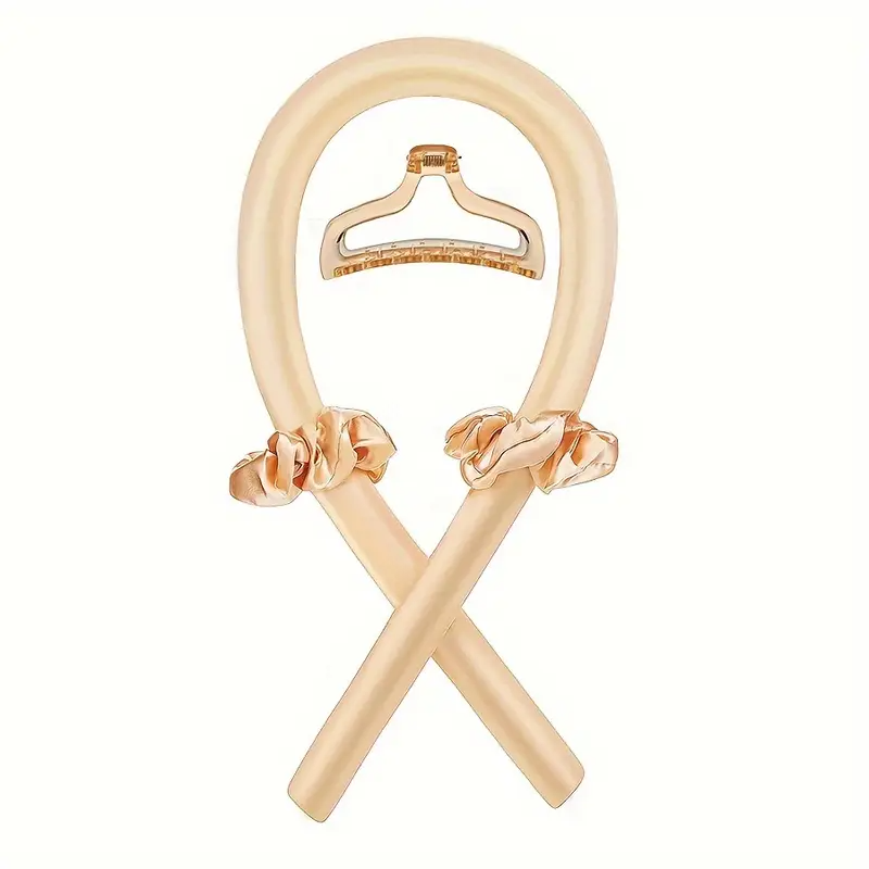 Minimalistischer Haarlockenstab aus Stoff mit Bogen-Detail - Einfarbig, Einzelstück, Ideal für Weihnachtsfest-Haarpflegezubehör, Weihnachts-Haarpflege-Tool|Elegantes Zubehör|Stoffkonstruktion